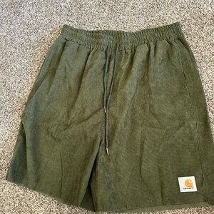Off-Brand Carhartt Corduroy Green Shorts